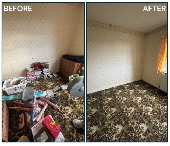 Full house clearance — kitchen and living areas cleared